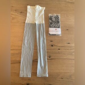 Children’s Place Glitter Ankle leggings 8-10 Lacy Black Cream tights Girls 12 pr